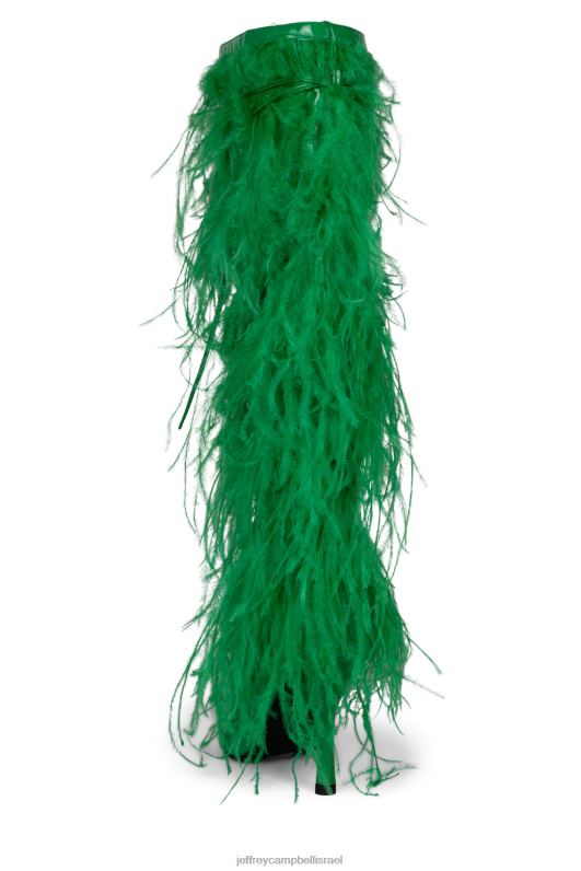 il Jeffrey Campbell שייק-יה מגפיים מברך עד ירך נשים משולבת פטנט ירוק NN6N6792