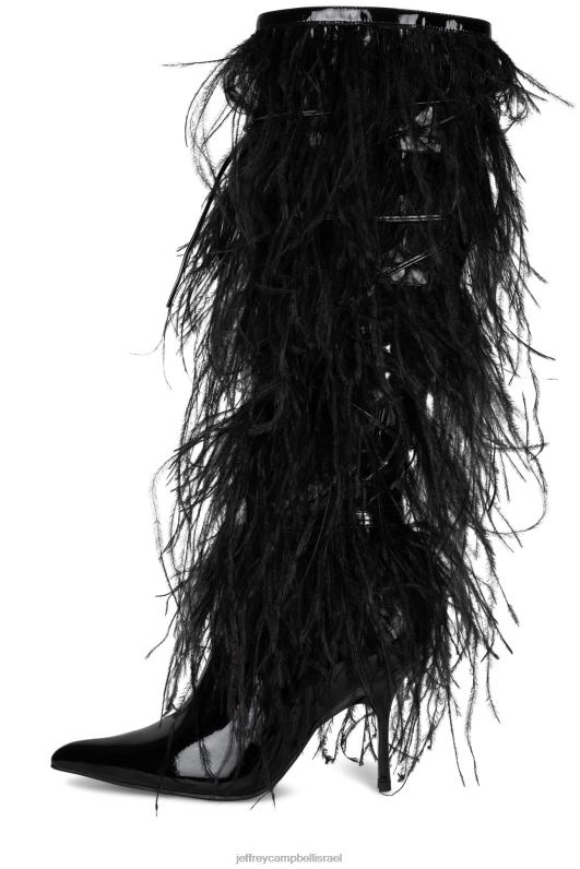 il Jeffrey Campbell שייק-יה מגפיים מברך עד ירך נשים רב פטנט שחור NN6N6794