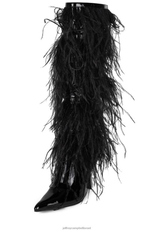 il Jeffrey Campbell שייק-יה מגפיים מברך עד ירך נשים רב פטנט שחור NN6N6794