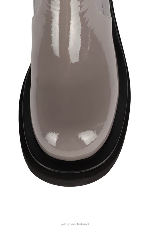 il Jeffrey Campbell טנק-בסדר מגפיים מברך עד ירך נשים פטנט אפור NN6N6810