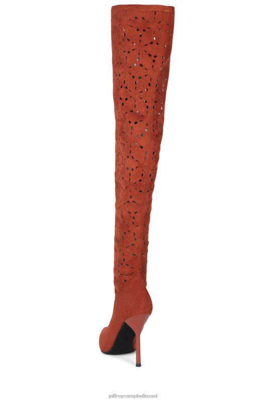 il Jeffrey Campbell אדוניה מגפיים מברך עד ירך נשים זמש חלודה NN6N6818