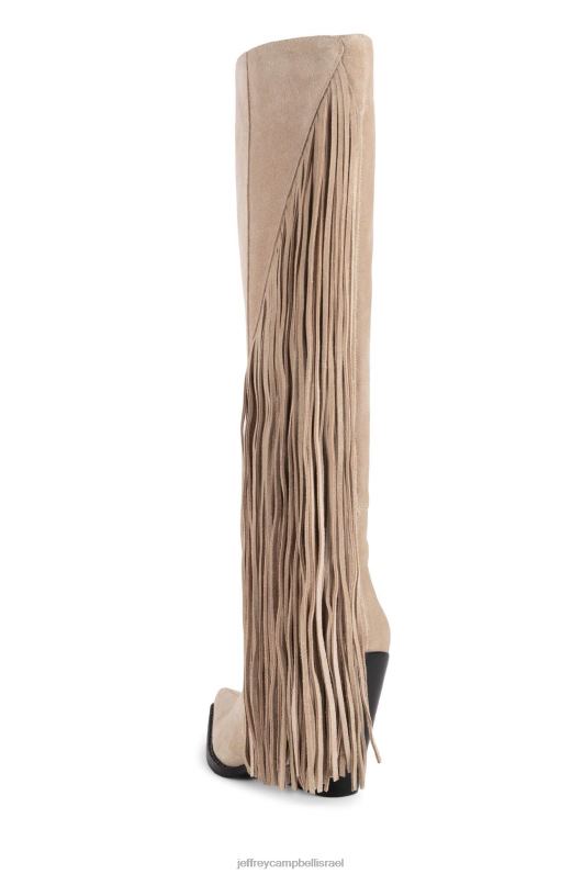 il Jeffrey Campbell בקר מגפיים מברך עד ירך נשים זמש בז' NN6N6824