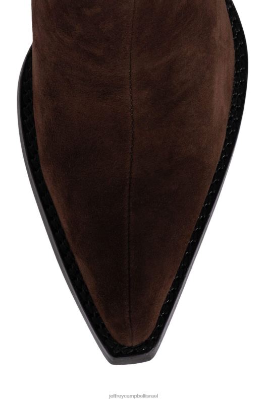 il Jeffrey Campbell בקר מגפיים מברך עד ירך נשים זמש חום NN6N6825