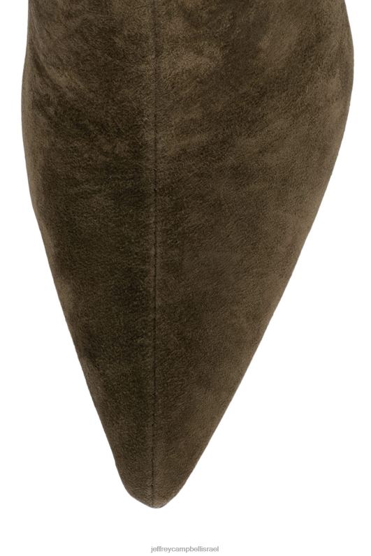 il Jeffrey Campbell הַדהָרָה מגפיים מברך עד ירך נשים זמש חאקי NN6N6827