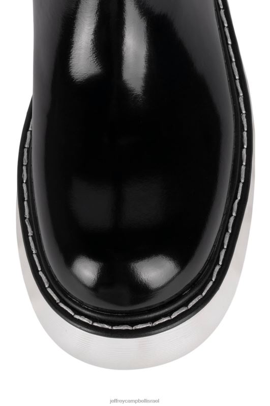 il Jeffrey Campbell בִּלוּשׁ מגפיים מברך עד ירך נשים קופסה שחורה שקופה NN6N6828