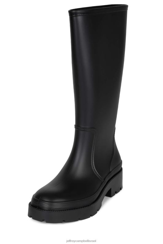 il Jeffrey Campbell גשם מגפיים מברך עד ירך נשים שחור מט NN6N6833