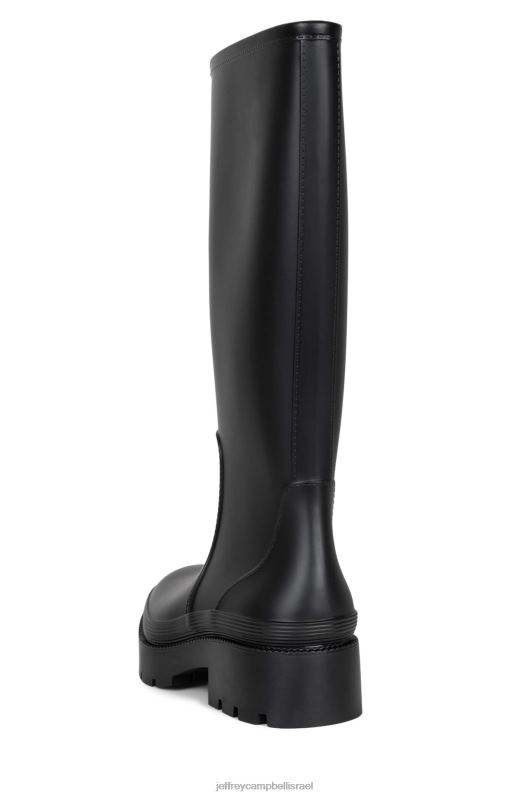 il Jeffrey Campbell גשם מגפיים מברך עד ירך נשים שחור מט NN6N6833