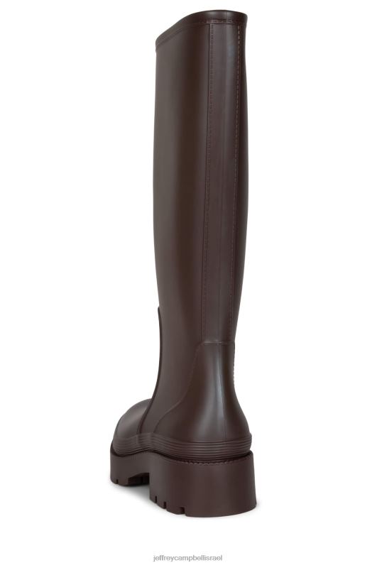 il Jeffrey Campbell גשם מגפיים מברך עד ירך נשים חום מט NN6N6835