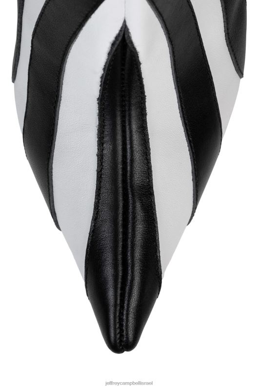 il Jeffrey Campbell לא מאולף מגפיים מברך עד ירך נשים זברה שחורה לבנה NN6N6851