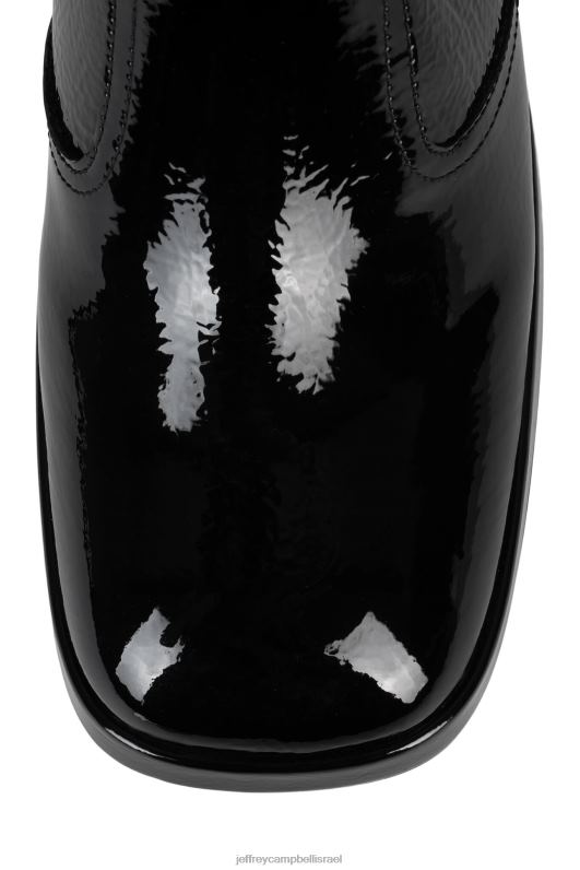 il Jeffrey Campbell מנוריזם מגפיים מברך עד ירך נשים פטנט קמט שחור NN6N6852