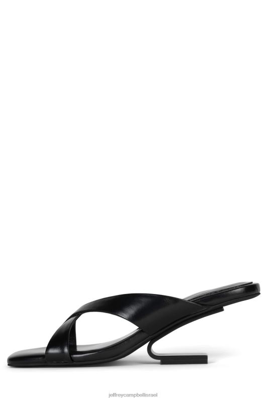 il Jeffrey Campbell בנחת סנדל עם עקבים נשים שחור שחור NN6N686
