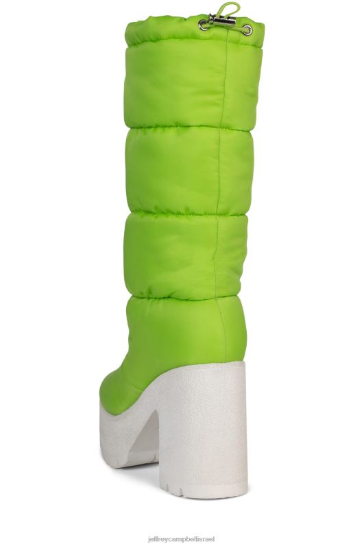 il Jeffrey Campbell ספק שלג מגפיים מברך עד ירך נשים ירוק לבן NN6N6861