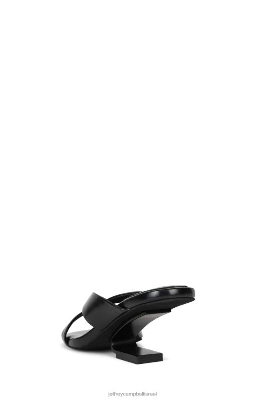il Jeffrey Campbell בנחת סנדל עם עקבים נשים שחור שחור NN6N686