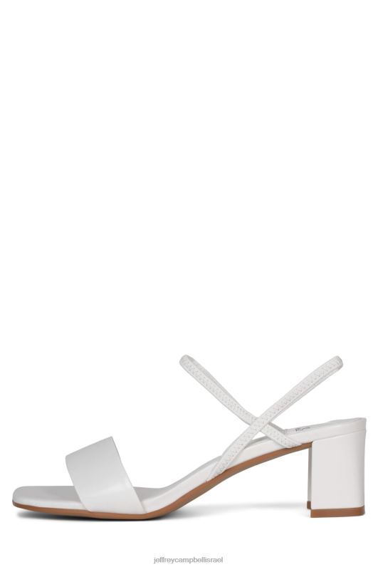 il Jeffrey Campbell לְהִסְתָגֵל סנדל עם עקבים נשים לבן NN6N687