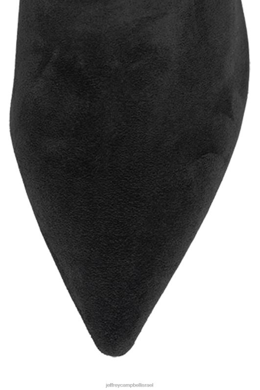 il Jeffrey Campbell עמוד-היי מגפיים מברך עד ירך נשים זמש מתיחה שחור NN6N6870