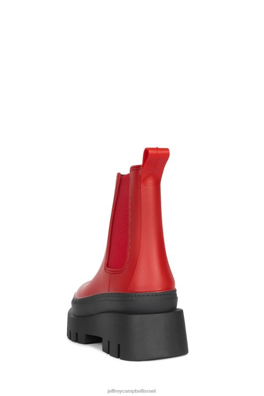 il Jeffrey Campbell גֶשֶׁם זַעַף מגפי קרסול נשים אדום שחור NN6N6889