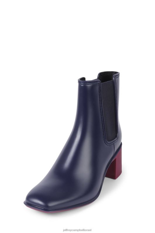 il Jeffrey Campbell יום גשום מגפי קרסול נשים משולבת חיל הים NN6N6893