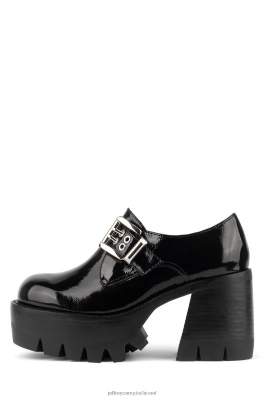 il Jeffrey Campbell לְהִכָּשֵׁל אתחול פלטפורמה נשים פטנט קמט שחור NN6N6901