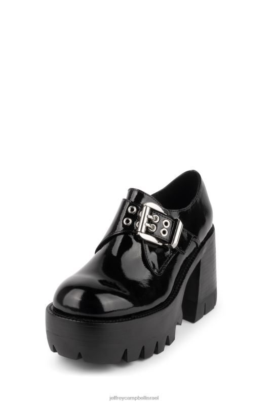 il Jeffrey Campbell לְהִכָּשֵׁל אתחול פלטפורמה נשים פטנט קמט שחור NN6N6901