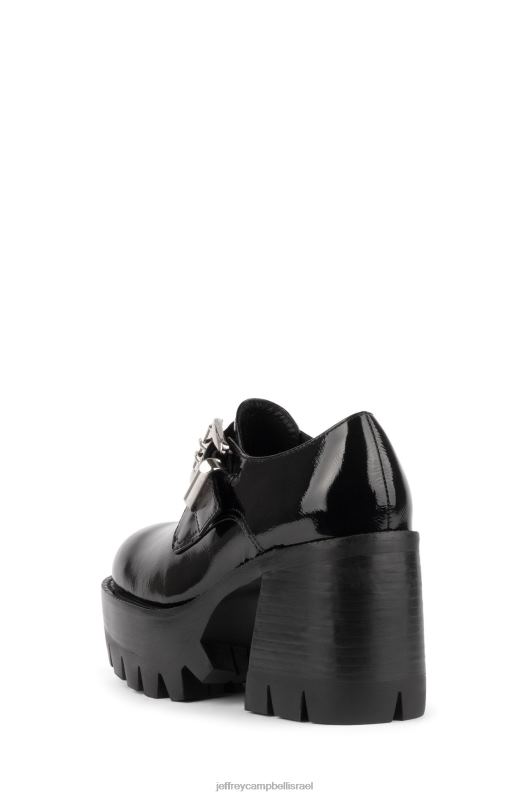 il Jeffrey Campbell לְהִכָּשֵׁל אתחול פלטפורמה נשים פטנט קמט שחור NN6N6901