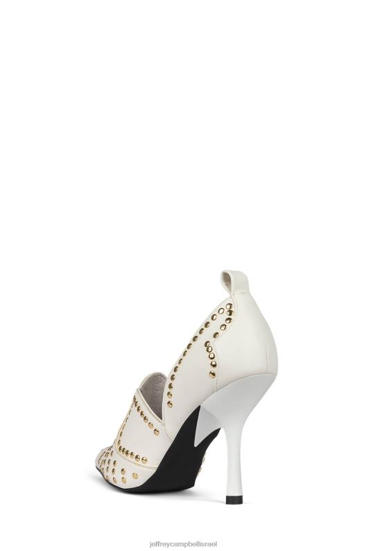 il Jeffrey Campbell ספוג מגפיים מערביות נשים זהב לבן NN6N6905