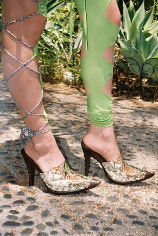 il Jeffrey Campbell ג'ייד מגפיים מערביות נשים לטאת זהב NN6N6908