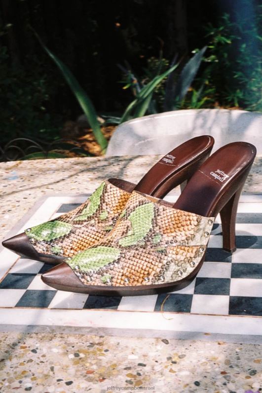 il Jeffrey Campbell ג'ייד מגפיים מערביות נשים נחש ירוק NN6N6909