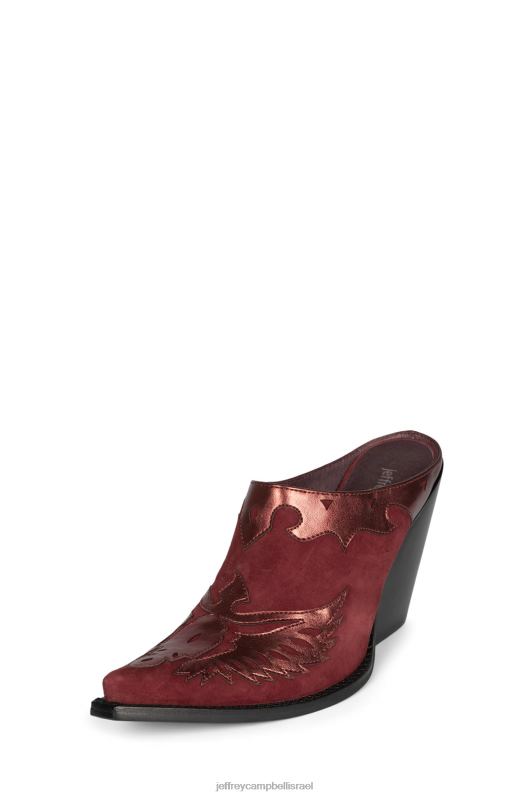 il Jeffrey Campbell איגלטון מגפיים מערביות נשים זמש אדום מטאלי אדום NN6N6910