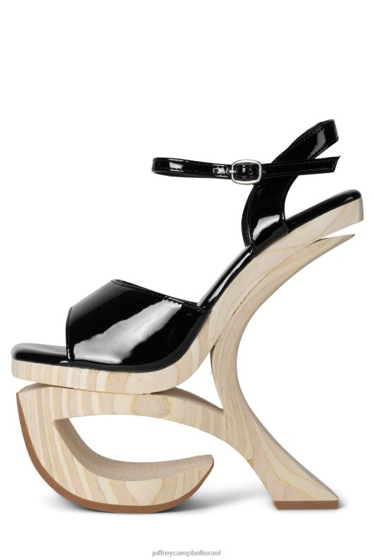 il Jeffrey Campbell אינטואיטיבי סנדל פלטפורמה נשים פטנט שחור NN6N6919