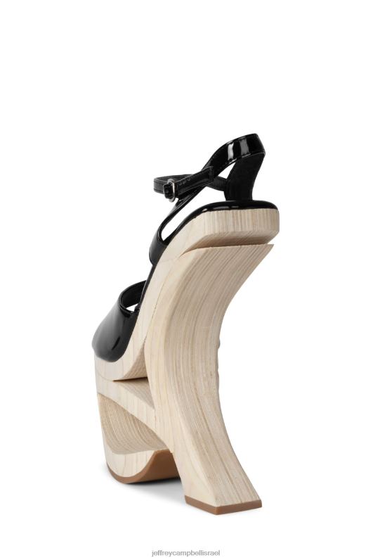 il Jeffrey Campbell אינטואיטיבי סנדל פלטפורמה נשים פטנט שחור NN6N6919