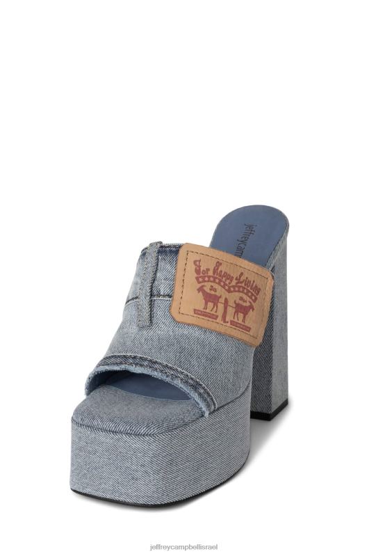 il Jeffrey Campbell כיס אחורי סנדל פלטפורמה נשים שיזוף ג'ינס תכלת NN6N6935