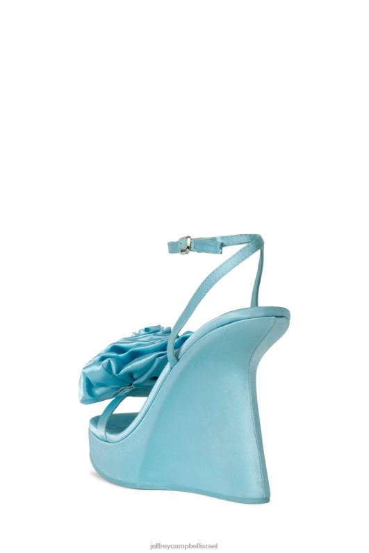 il Jeffrey Campbell הִיבִּיסקוּס סנדל פלטפורמה נשים סאטן כחול שמיים NN6N6938