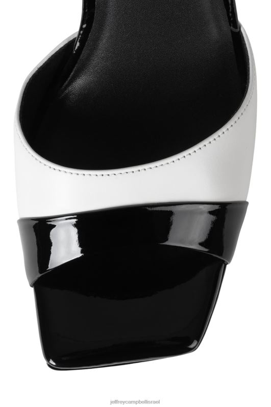 il Jeffrey Campbell מעלה סנדל פלטפורמה נשים שחור פטנט לבן NN6N6940