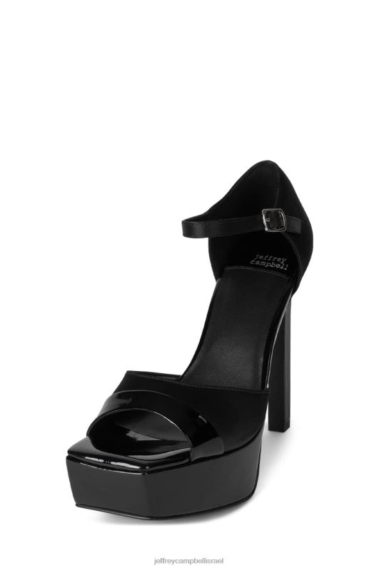 il Jeffrey Campbell מעלה סנדל פלטפורמה נשים שחור פטנט שחור NN6N6941