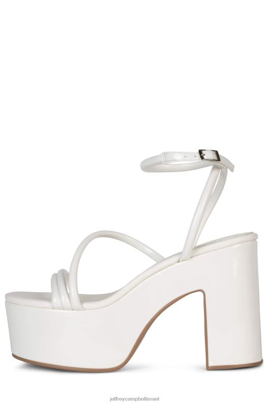 il Jeffrey Campbell ממבה סנדל פלטפורמה נשים פטנט לבן NN6N6952