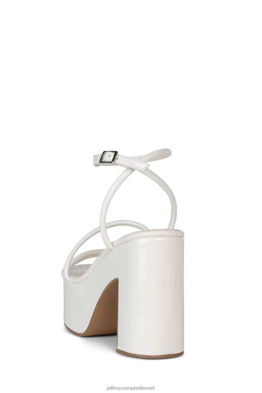 il Jeffrey Campbell ממבה סנדל פלטפורמה נשים פטנט לבן NN6N6952