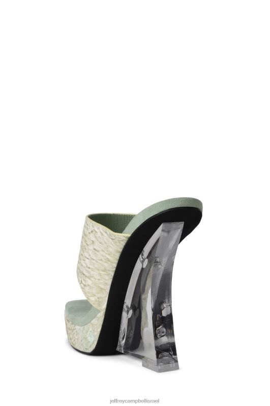 il Jeffrey Campbell מפונק-ו סנדל פלטפורמה נשים שילוב ירוק NN6N6953
