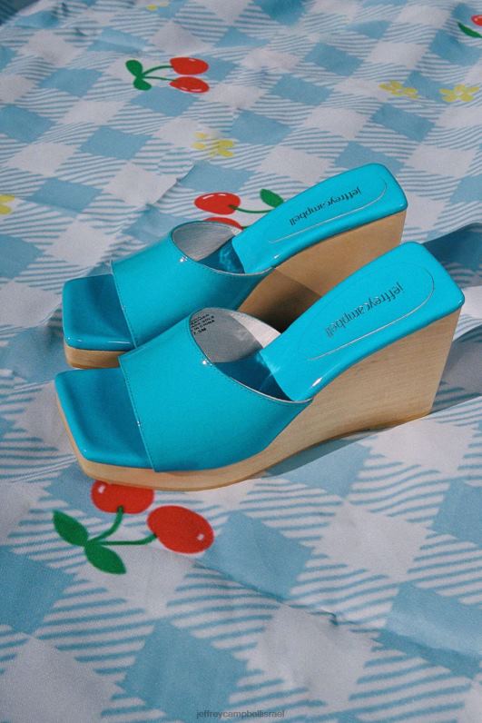 il Jeffrey Campbell סימונה סנדל פלטפורמה נשים פטנט כחול NN6N6958