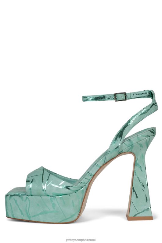 il Jeffrey Campbell חריצים סנדל פלטפורמה נשים שילוב ירוק NN6N6972