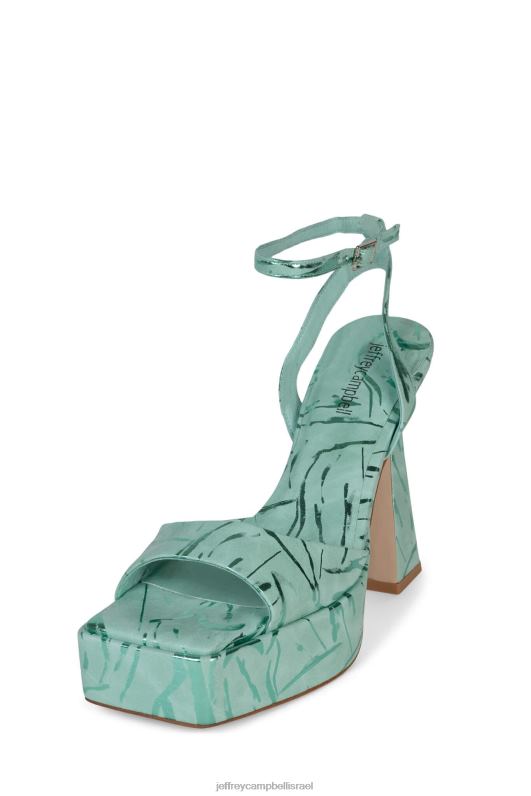il Jeffrey Campbell חריצים סנדל פלטפורמה נשים שילוב ירוק NN6N6972