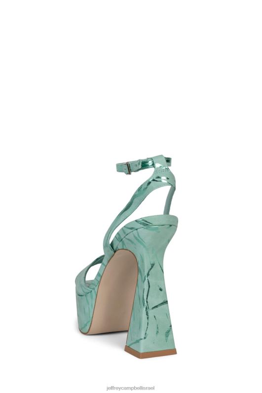 il Jeffrey Campbell חריצים סנדל פלטפורמה נשים שילוב ירוק NN6N6972