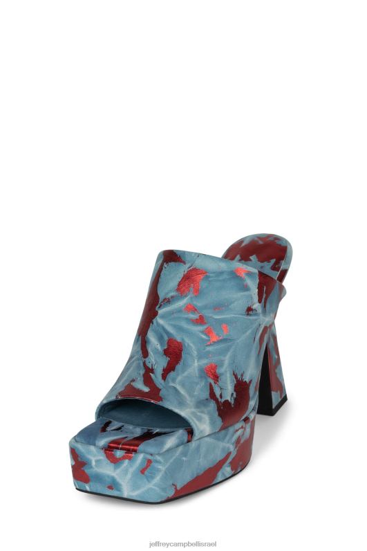 il Jeffrey Campbell בהייפות סנדל פלטפורמה נשים כחול אדום NN6N6977