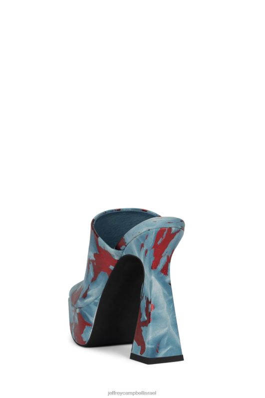 il Jeffrey Campbell בהייפות סנדל פלטפורמה נשים כחול אדום NN6N6977