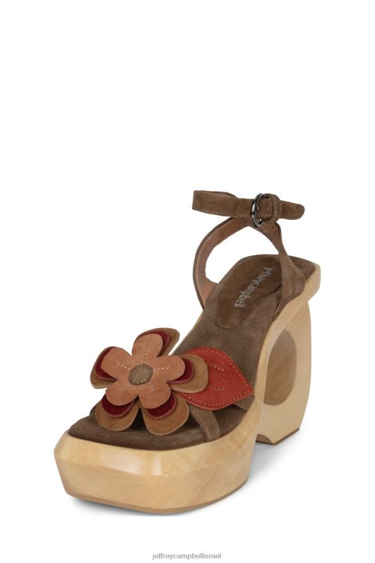 il Jeffrey Campbell מחאנה סנדל פלטפורמה נשים חלודה זמש חומה NN6N6981