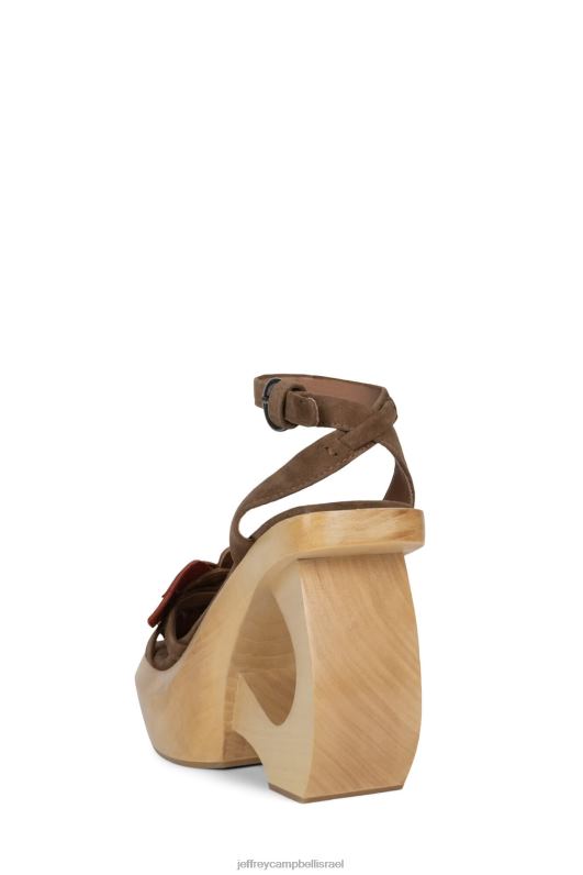 il Jeffrey Campbell מחאנה סנדל פלטפורמה נשים חלודה זמש חומה NN6N6981
