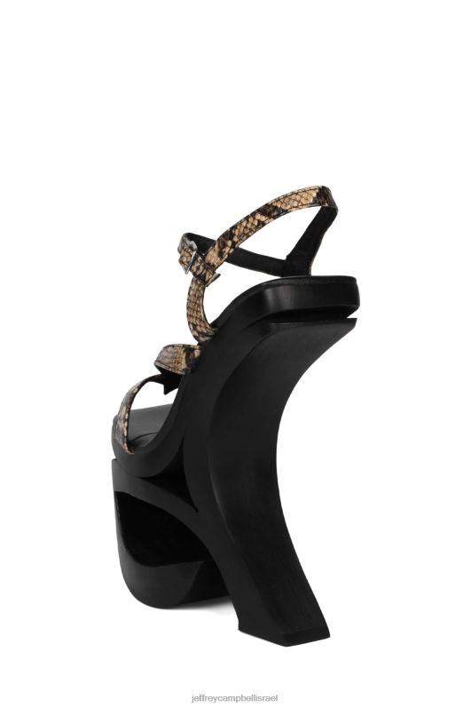 il Jeffrey Campbell שׁוֹבְבוּת סנדל פלטפורמה נשים נחש חום NN6N6985