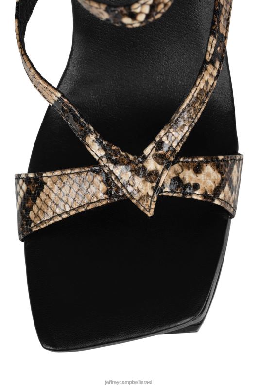 il Jeffrey Campbell שׁוֹבְבוּת סנדל פלטפורמה נשים נחש חום NN6N6985
