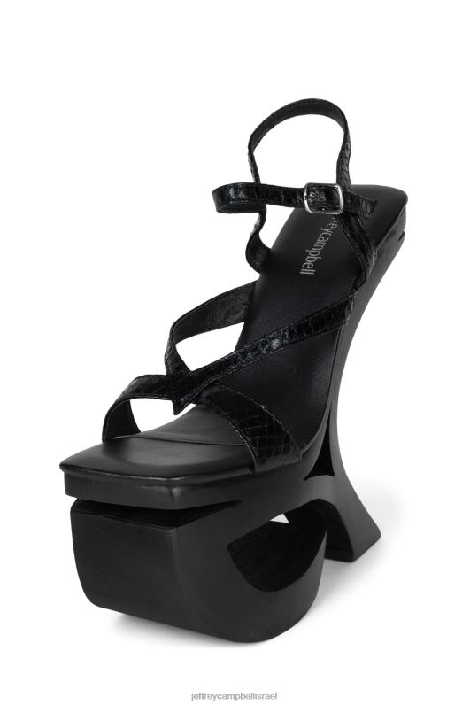 il Jeffrey Campbell שׁוֹבְבוּת סנדל פלטפורמה נשים נחש שחור NN6N6986