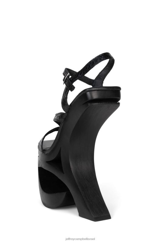 il Jeffrey Campbell שׁוֹבְבוּת סנדל פלטפורמה נשים נחש שחור NN6N6986