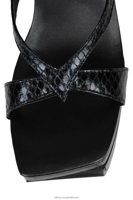 il Jeffrey Campbell שׁוֹבְבוּת סנדל פלטפורמה נשים נחש שחור NN6N6986